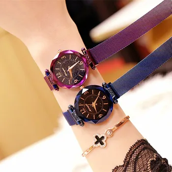 

Starry Sky Luxury Crystal Wrist Watch Women Magnetic Quartz Wristwatch Women Watches Waterproof Elegant Female Clock For Ladies