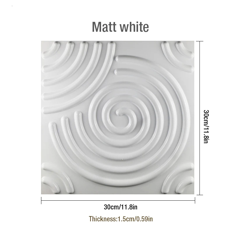 Matte white 6 шт 3D стерео глянцевая/матовая обои рельеф стены искусства Панель наклейки Гостиная Кухня Спальня украшения дома 30x30 см - Цвет: Matte white