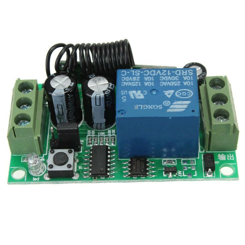 1 комплект Leerning Код DC 12V 10A 1CH 433Mhz радио приемник передатчик реле с дистанционным управлением