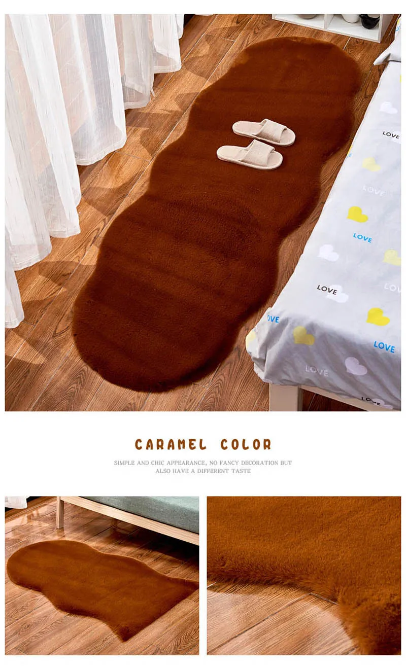 Искусственный кроличий мех; Спальня ног коврик пушистые коврики для Гостиная моющиеся диван кресло подушка сиденья