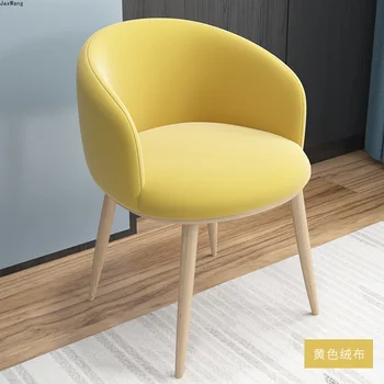 

Nordic Style Dining Chair Modern Minimalist Desk Chair Creative Computer Makeup Stool Backrest Home Adult Dining Chair
