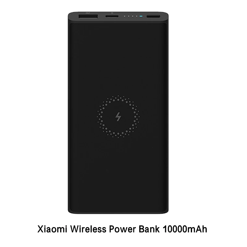 Black Xiao mi Беспроводной внешний аккумулятор 10000 мАч Qi Быстрое беспроводное зарядное устройство usb type C mi power Bank PLM11ZM портативное зарядное устройство - Цвет: Black