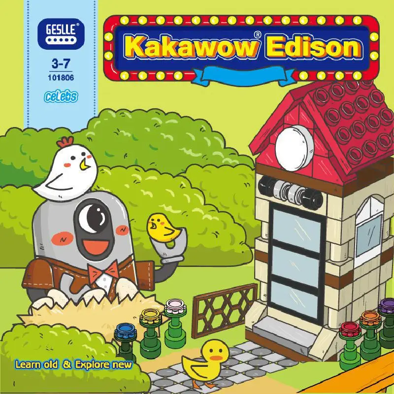 Новые строительные блоки детские игрушки Kakawo Эдисон ферма Инкубационное яйцо блоки сшитые развивающие игрушки детские подарки