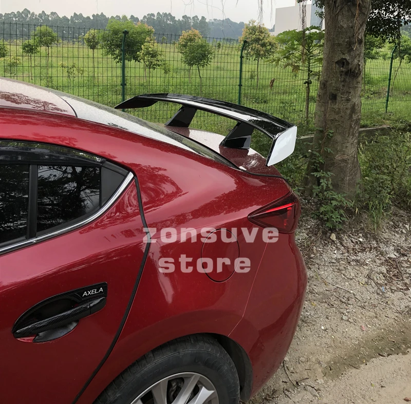 Использовать для Mazda 3/Axela спойлер 15 16 17 18 19 лет ABS Пластиковый материал заднее декоративное крыло EX стиль GT Спортивные Аксессуары