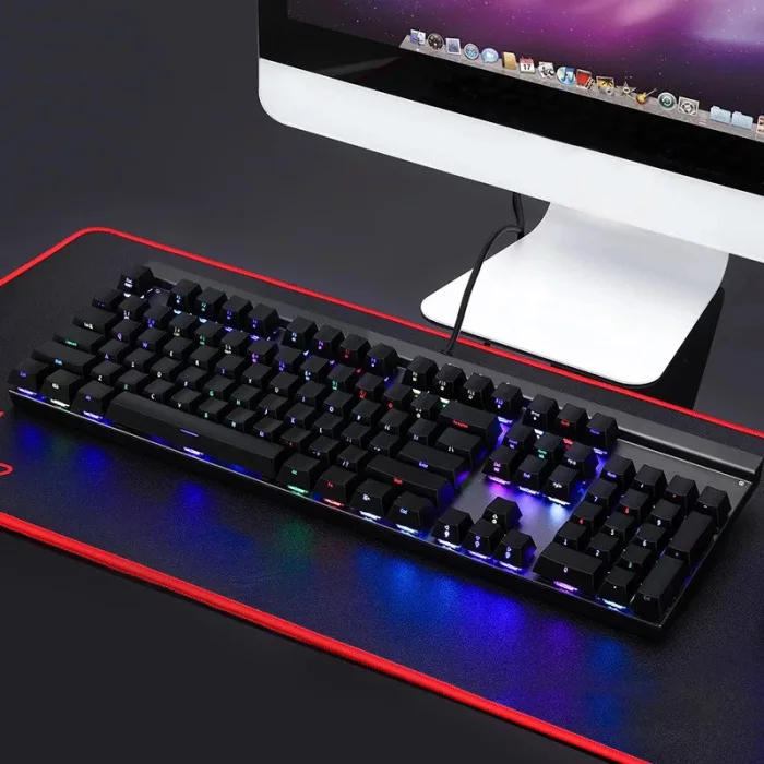 Горячая Механическая игровая клавиатура RGB с подсветкой 104 клавиш Outemu переключатель клавиатуры для ПК ноутбука