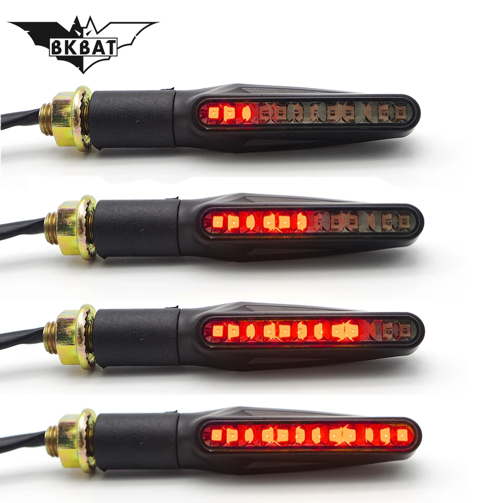ZXD-003-HON-4PCS Мигающий Мото Светодиодный стоп поворотник тормозной сигнал для cbr650f кафе гоночные фары honda goldwing gl1800 moto cicleta chopper - Цвет: ZXD-003-HON-4PCS