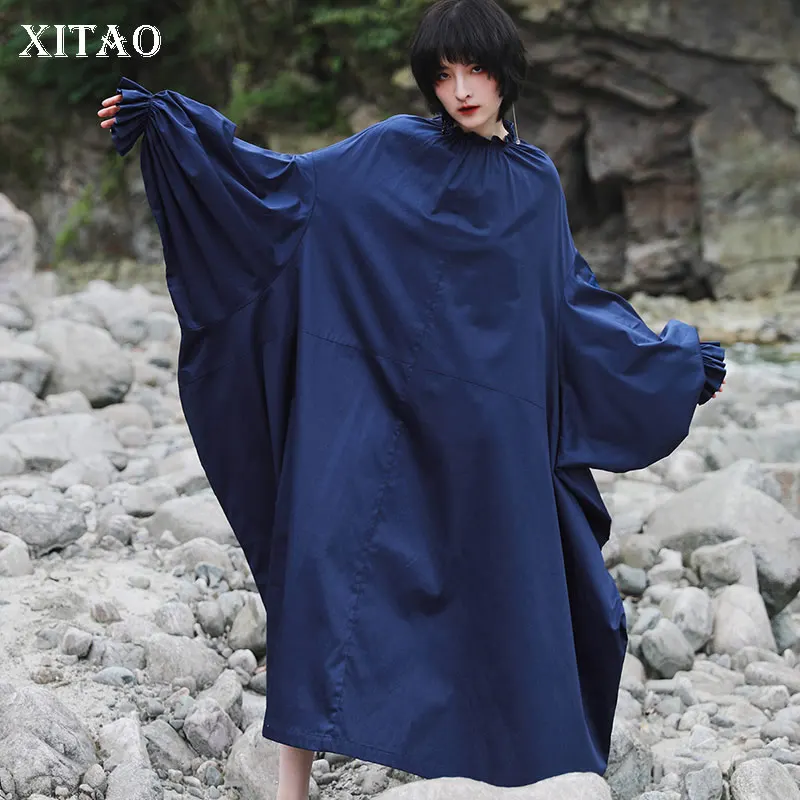 XITAO Vintage Draped Ruffles Casual Women 2020