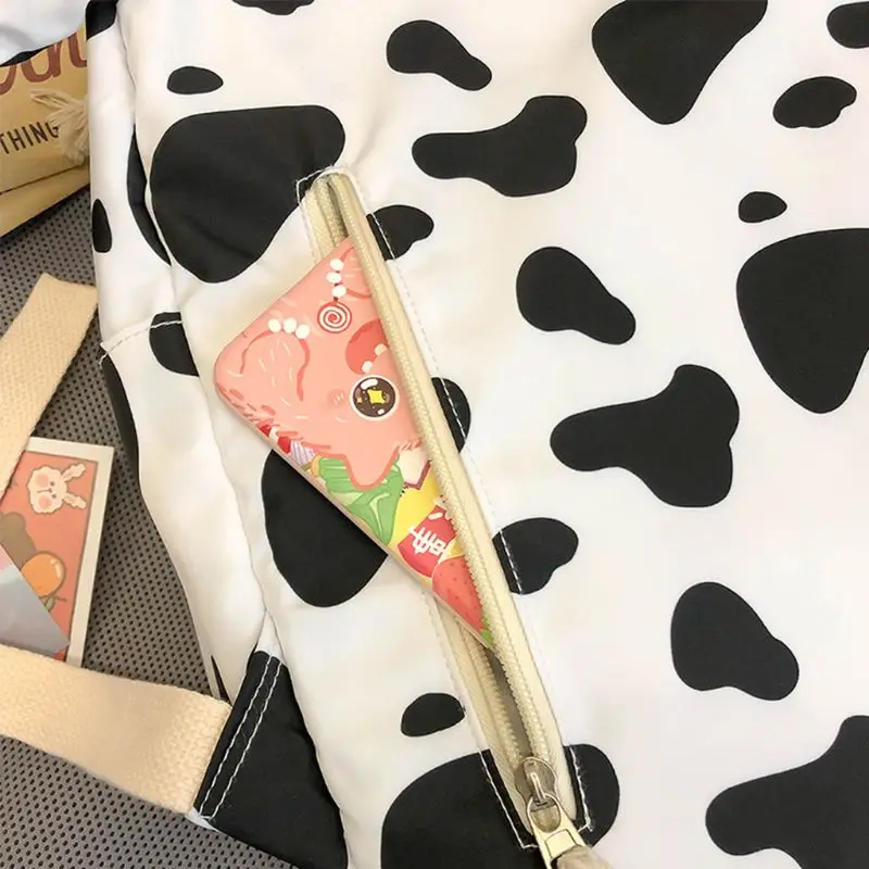 

Cow Pattern Backpack Canvas School Bookbag Travel Bag Casual Daypack for Teenage
