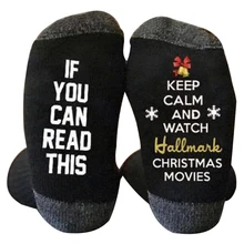 1 пара мягких носков высокого качества; теплые зимние женские носки с рождественскими буквами; NCM99