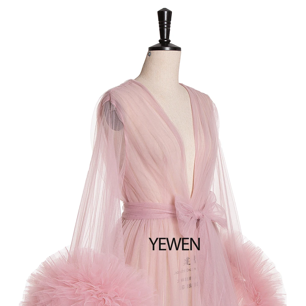Robe De Soiree Вечерние платья из тюля с длинным рукавом сексуальное прозрачное платье для фотографии платье для беременных женщин плюс размер