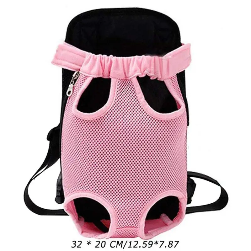Переноска для собак сетчатый рюкзак товары для путешествий различные характеристики дополнительный модный дышащий держатель ручки плеча - Цвет: Розовый