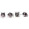 3D High quality Gun Black Wolf Alsatian dog head beads metal loose spacer beads charm for jewelry making bracelet handmade diy ► Photo 2/6