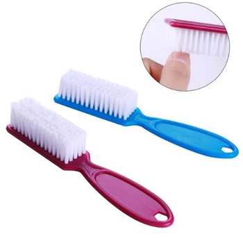

1pc Plastic Cleaning Hard Scrub Brush Dust Remover Manicure Nail Care Accessories Nail Art Tools