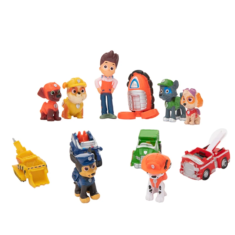 Gift 12 pc Set Paw Patrol Cake Toppers Action Figures Puppy Patrol Spielzeug