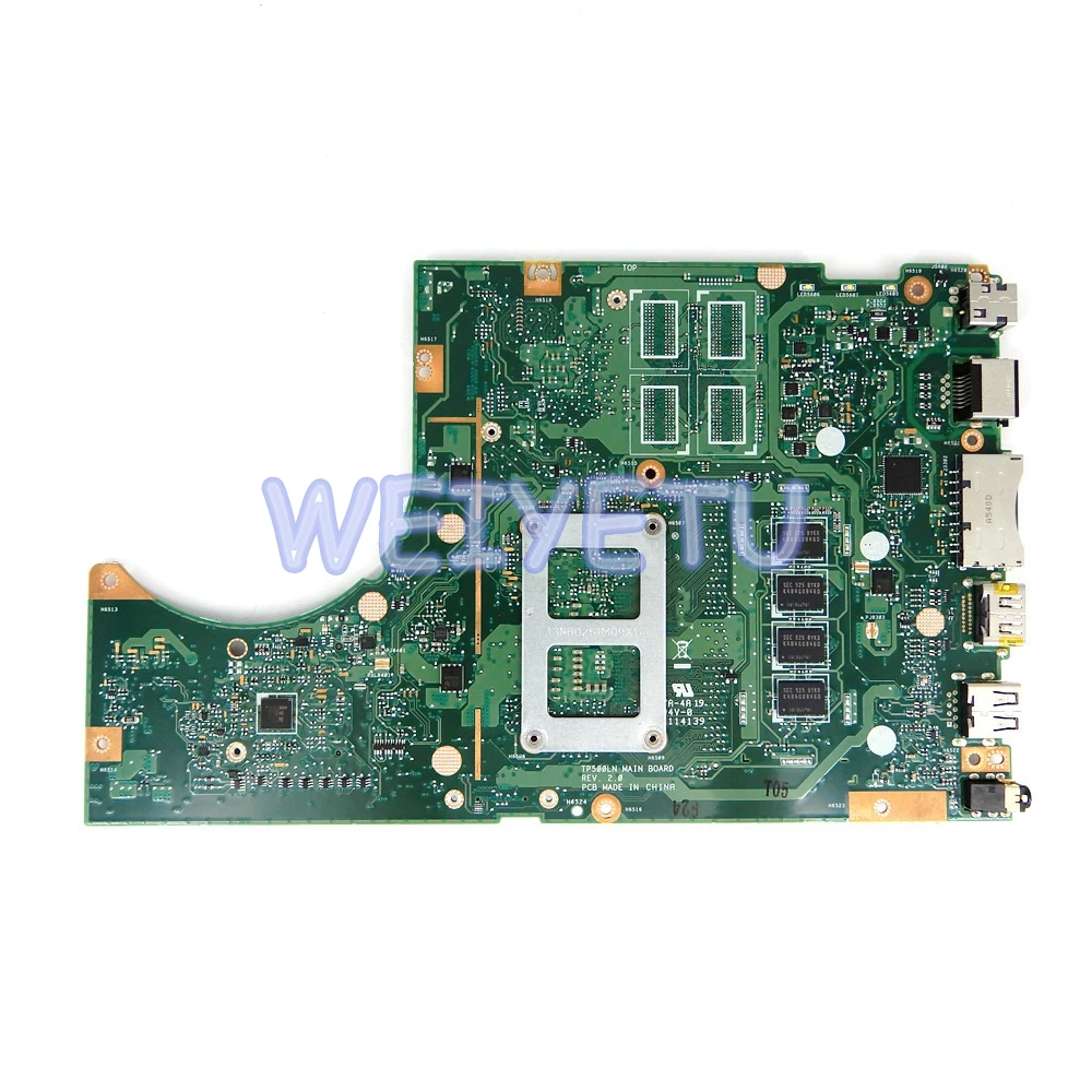 TP500LN I5-5200CPU LVDS материнская плата REV2.0 для ASUS TP500L TP500LN TP500LD материнская плата для ноутбука протестированная