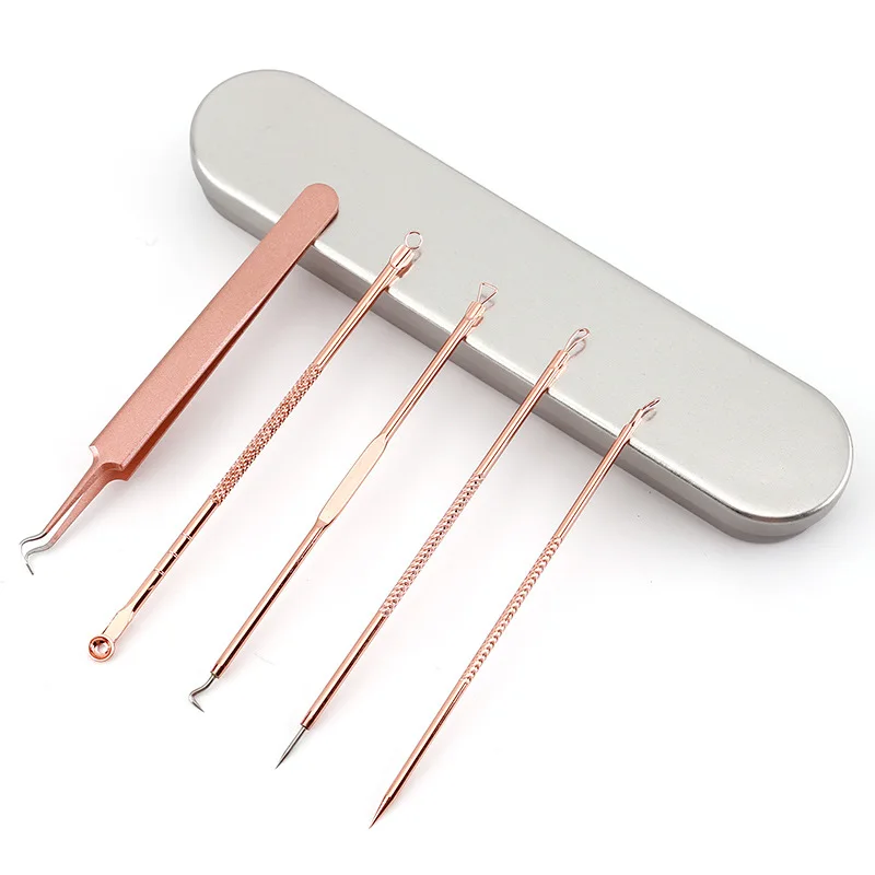 

Nose Blackhead Remover Tool Kit Tweezers Acne Extractor Tool Professional Stainless Facial Pimple Acne Blemish Removal Tools