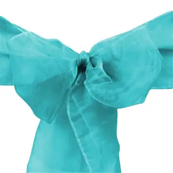 

Wedding Table Decoration Turquoise Organza Sash