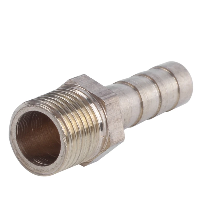 T8 4x Gold 1/8BSP Male Thread Brass Hose Barb Coupler Fitting Connector X