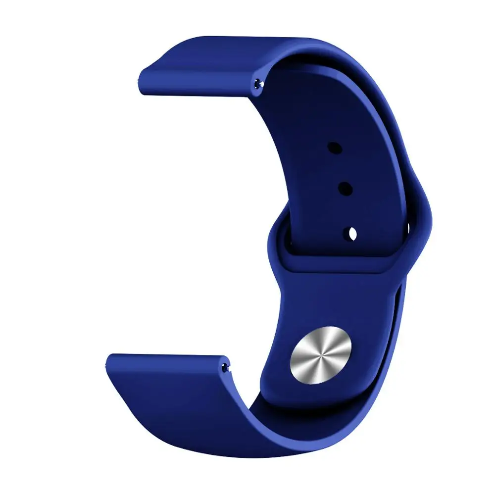 Drak Blue AKBNSTED 20 22 мм быстроразъемный силиконовый ремешок для часов Polar Vantage M/Ignite/Xiaomi Huami Amazfit GTS Смарт-часы аксессуары - Color: Drak Blue