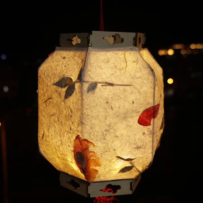1 Pc DIY Chinese Lantern Palace Retro Style Portable Blossom Flower Light Lamp |