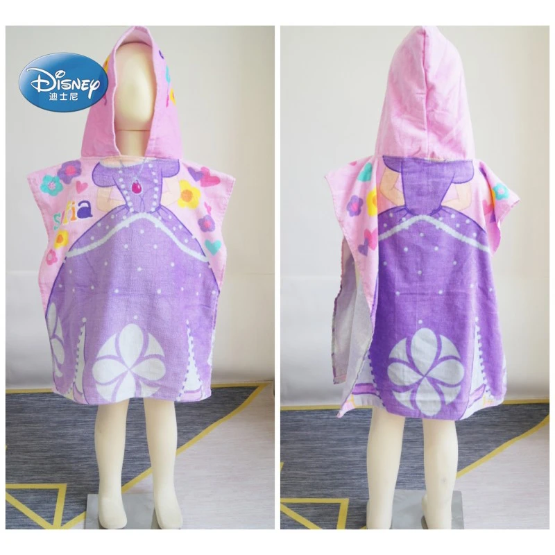 Peignoir De Bain Princesse Sofia Violet 100 Coton Disney 50x115cm Serviette A Capuche Cape Absorbante Pour Bebes Filles Aliexpress