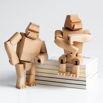 

Wooden decor Muscles Gorilla Beech Animal figurines Design for Home Decoration Gifts LOFT interior fashionable Wood for crafts