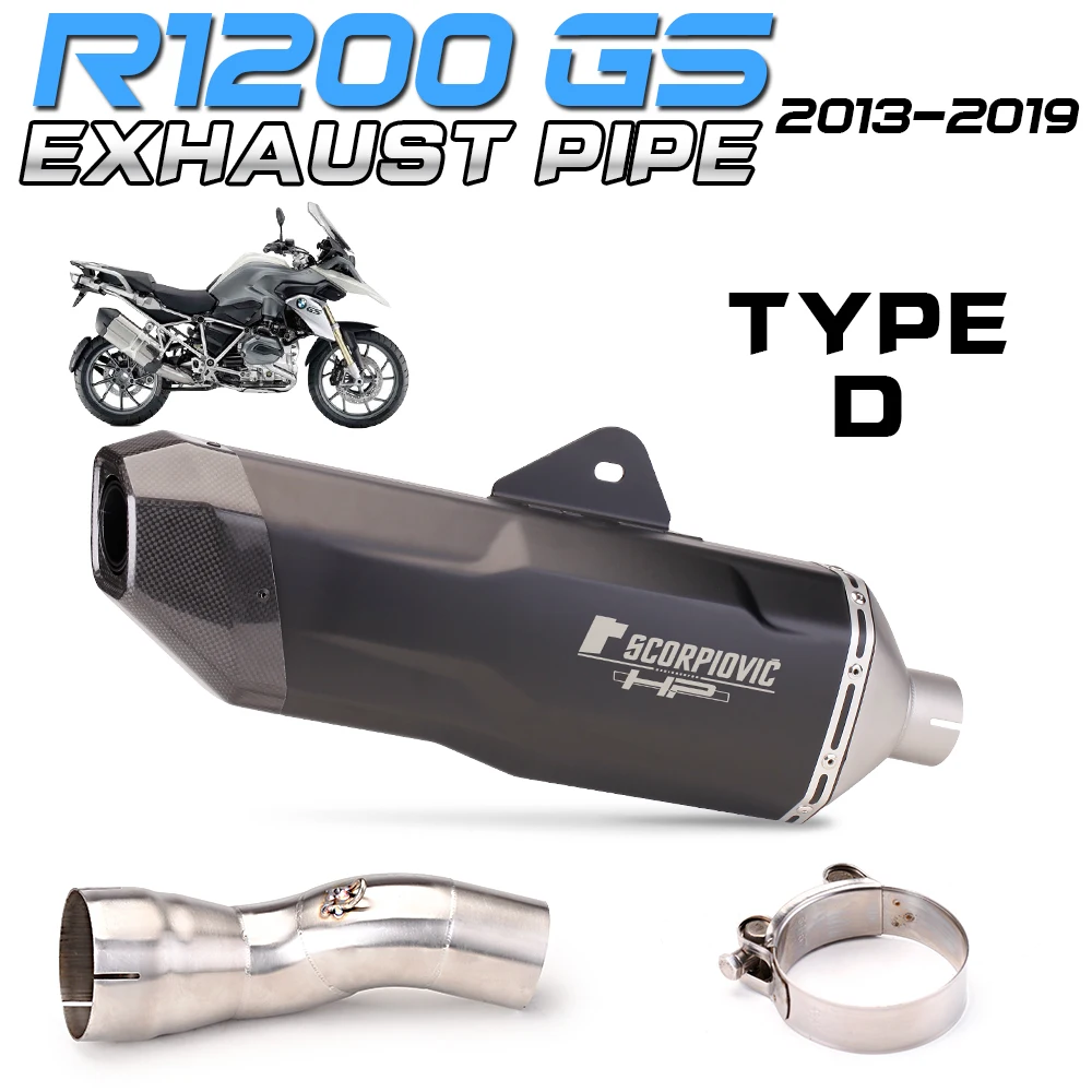 ZHAOHUA wuli Store Fit for BMW R1200GS Adventure R1200GSA 2013 2014 2015 2016 2017 2018 2019 Exhaust Middle Link Pipe Tube Slip-on R1200 R 1200 GS ADV Color : R1200GS ADV 13 19