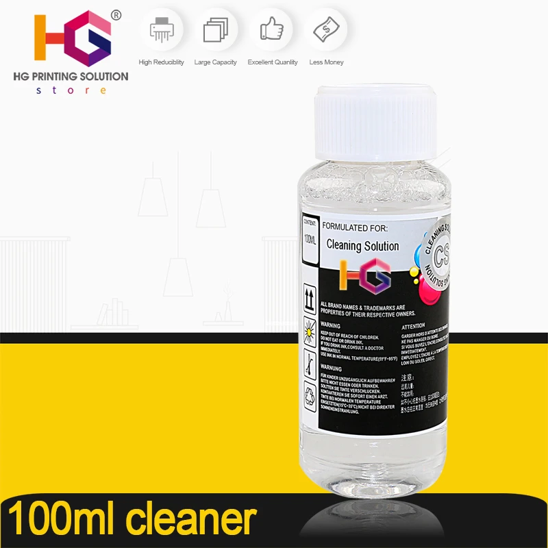 

100ml Printer Head cleaner cleaning kit solution liquid fluid for HP EPSON CANON BROTHER Printer for hp 302 301 652 for espon