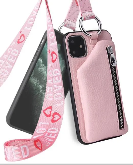 Чехол-кошелек для iPhone XS Max XR X 10 8 7 6s 6 Plus 11 Pro Max, мягкий силиконовый чехол с отделением для карт, сумочка, кошелек, чехол для телефона - Цвет: foriP6 pink