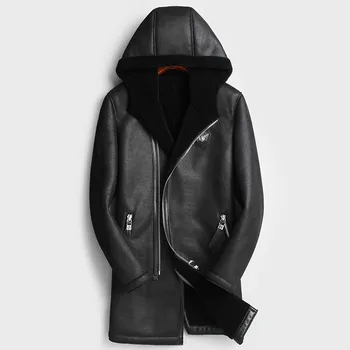 

Real Fur Coat Men Sheep Shearing Winter Coat Natural Wool Fur Jacket for Mens Clothing Chaqueta Cuero Hombre YR-178012 YY773