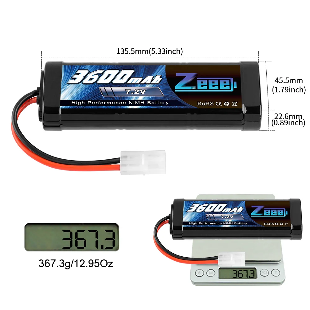 Zeee-ラジコンカー用バッテリー,7.2v,3600mah,rc nimh,車と