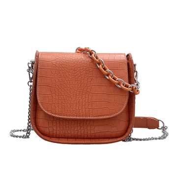 

bags for women 2020 solid crocodile chain women's shoulder bag crossbody bags for women bolsos para mujer purses and handbags