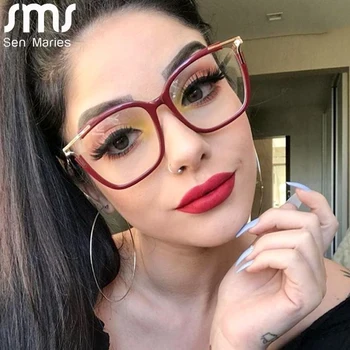 

Square Cat Eye Anti-blue Light Ultralight Glasses Frames Men Women Optical Fashion Computer Glasses Retro Prescription Eyeglass