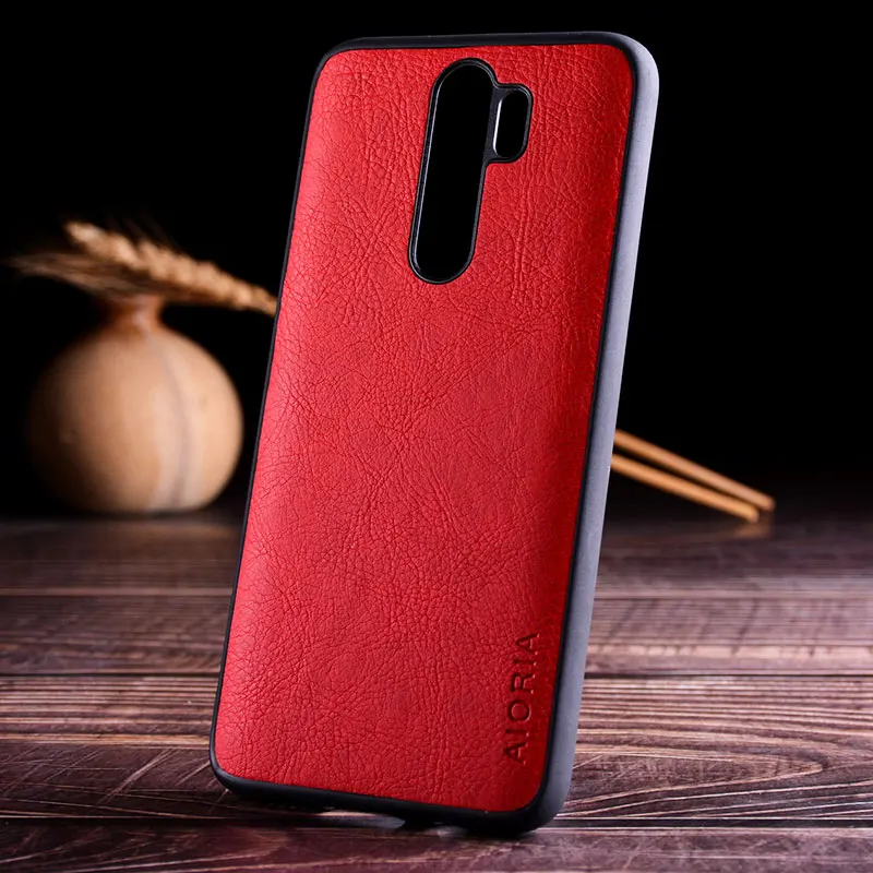 Чехол для xiaomi redmi note 8 pro, винтажный кожаный чехол из зернистой кожи с силиконовым покрытием для xiaomi redmi note 8, чехол - Цвет: Red
