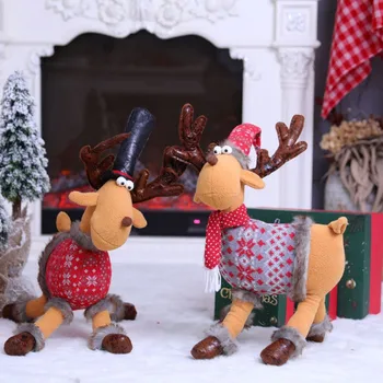

Cute Elk Gift Home Party Desk Decoration Prop Craft Elk 62CM Creative Christmas Festival Plush Doll Toy