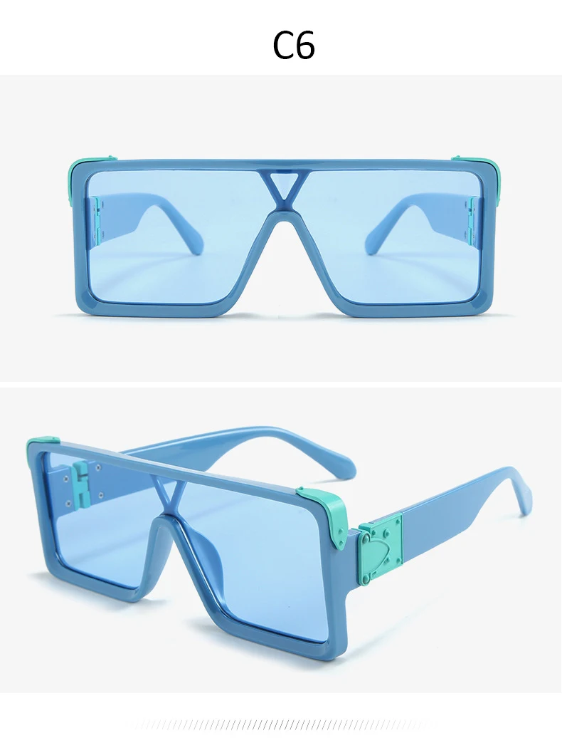 2019 новые дизайнерские мужские солнцезащитные очки модные негабаритные плоские верхние Квадратные Солнцезащитные очки Famale розовые