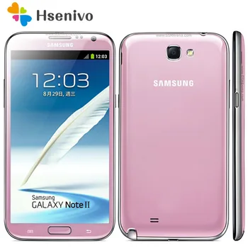 Samsung-teléfono inteligente Galaxy Note 2 II N7100 100% ", Quad Core, 8MP, GPS, WCDMA, reacondicionado, desbloqueado, 5,5 Original
