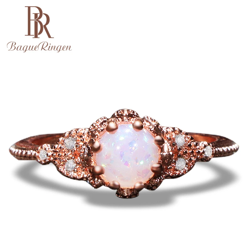 Bague Ringen опаловые драгоценные камни женское кольцо для очарования леди 925 пробы