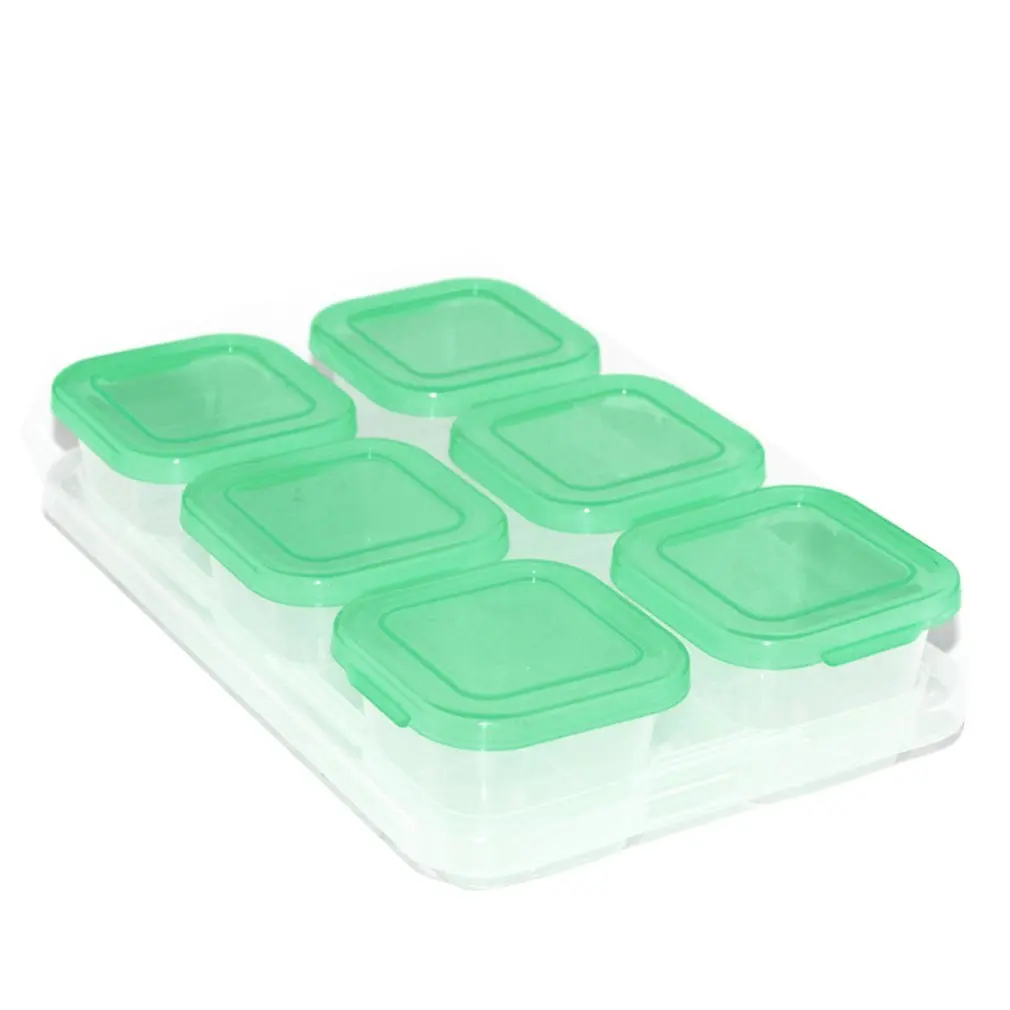 6 Grid Baby Food Supplement Box Baby Food Supplement Freezer Storage Storage Box Snack Snack Box Fruit Box