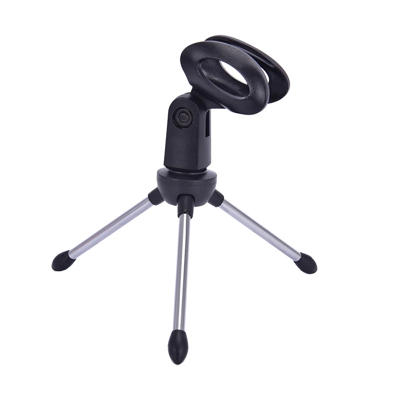 Soporte de micrófono para escritorio, ajustable, para trípodes, Mini portátiles, para mesa, micrófono, trípode de aleación de Zinc