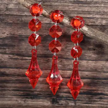 

10Pcs/Pack Crystal Lamp Pendants Bead Curtain Wedding Decoration Parts