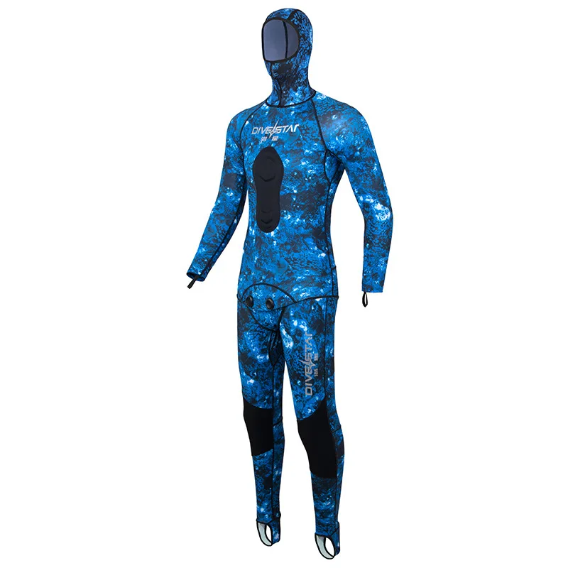 Mute in due pezzi in Neoprene da 0.5MM con cappuccio Scuba Full Body surf subacqueo pesca subacquea muta da sub Snorkeling costume da bagno da caccia