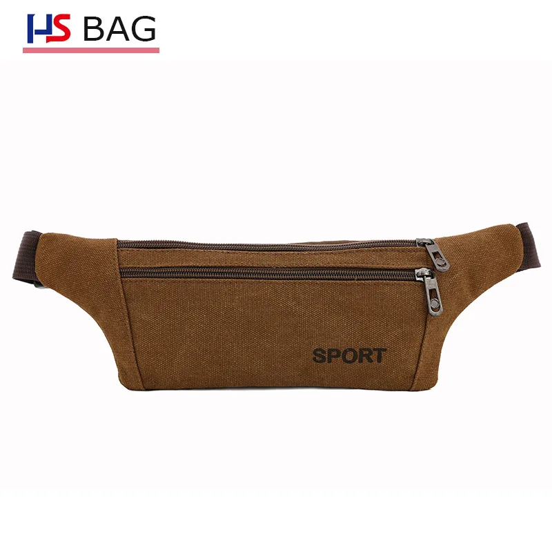 New Style Canvas Waist Pack Men Korean-style Waterproof Sports Waist Bag Women's Multi-functional Outdoor Casual Wallet Wholesal