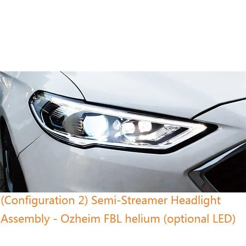 MODEL J Наружные Drl дневные ходовые огни Luces Para Авто Стайлинг боковой указатель поворота светодиодные фары автомобиля фары в сборе 17 для Ford Mondeo - Цвет: MODEL J