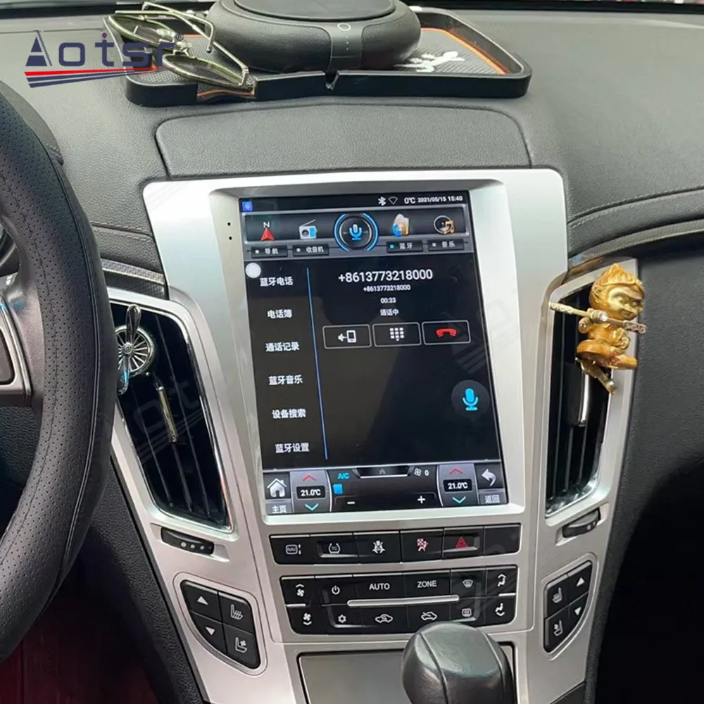 128G экран Tesla для Cadillac CTS 2007 + Android автомобильный радиоплеер GPS-навигация авто стерео