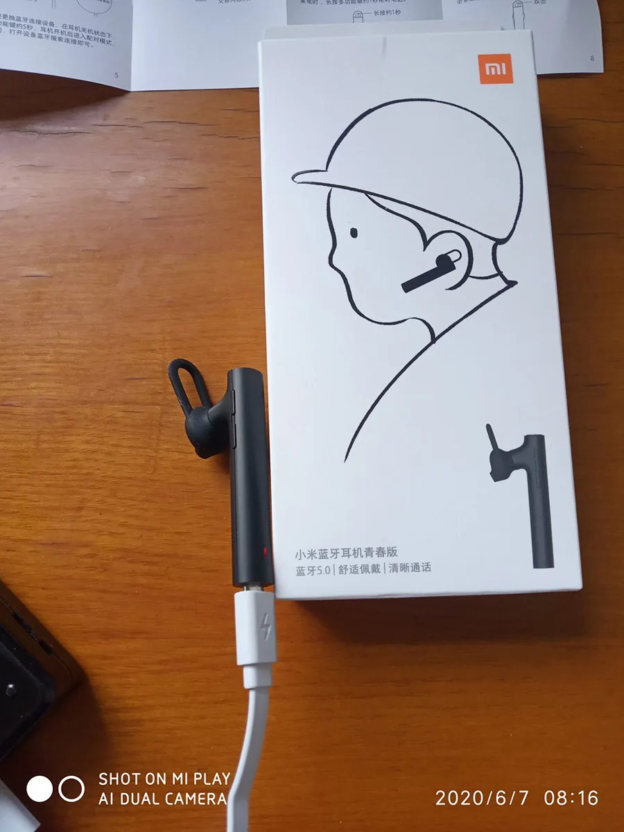 Original Xiaomi Mi Bluetooth 5.0 Headset earphone wireless Youth Edition Xiaomi Bluetooth Handsfree Earphone with Build-in Mic (1)