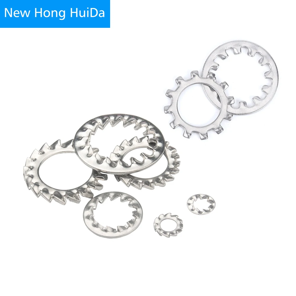 External Internal Toothed Serrated Lock Washer Gasket Din6798a A2 304