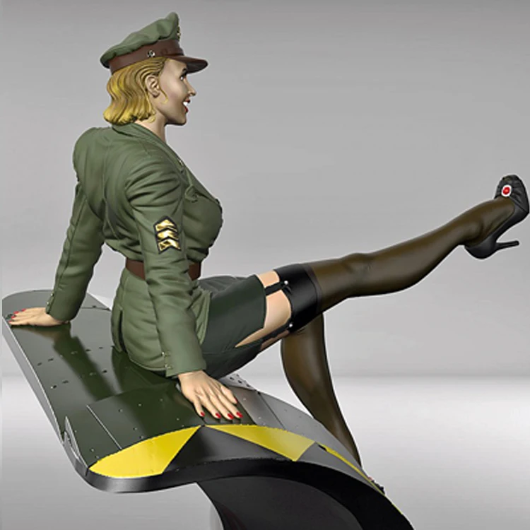 1/35 Resin Model Building Kit Figure Female officer