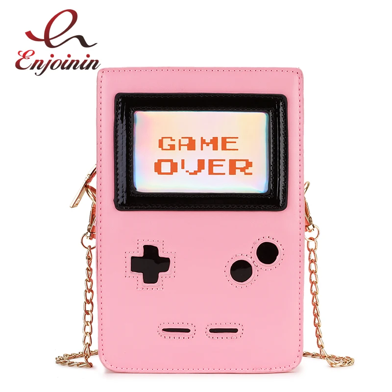 Забавный модный розовый игровой автомат из искусственной кожи Дамский кошелек и сумочка клатч женская сумка через плечо Bah Flap