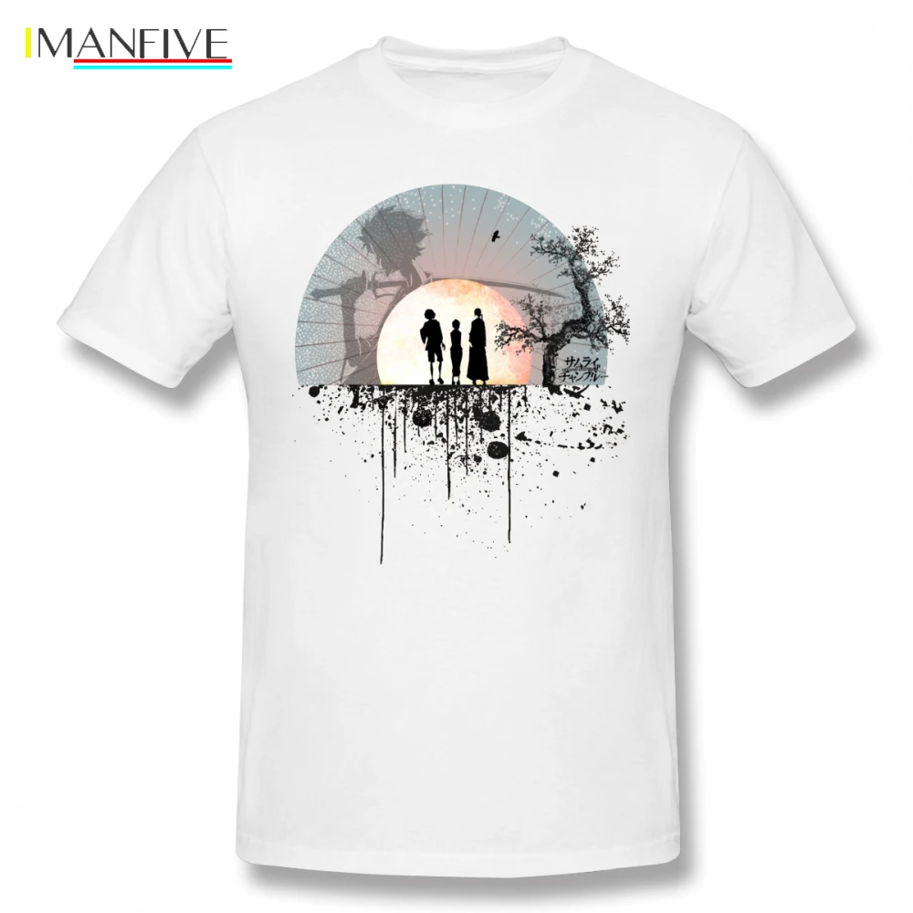

Samurai Champloo T Shirt Samurai Splatter T-Shirt Man Short Sleeve Tee Shirt Printed Awesome Casual Plus size Tshirt
